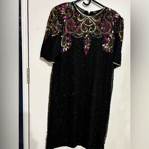 Classy 100% Silk Sequined Dress Made In India.Party, Birthday, Wedding Size 2x